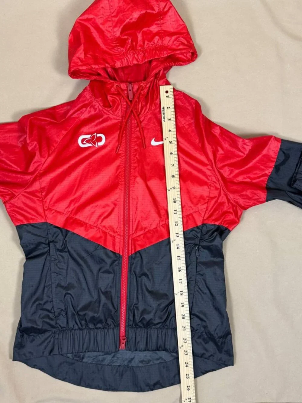 Nike CJSAA 2017 Red Black Hooded Windbreaker Jacket Women’s Size Small - Picture 14 of 14